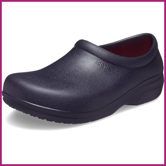 Slip-Resistant Work Clogs with Arch Support and Ankle Strap